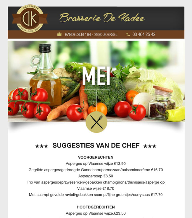 Voorbeeld van een nieuwsbrief